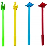 Dinosaurier-Kugelschreiber Kappe Schwarze Mine Mix Rot Grün 0,5 mm