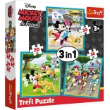 Puzzle 3-in-1 MICKEY MOUSE und Freunde