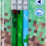 Dreikantige HB-Bleistifte mit Spitzer ASTRA Pixel One, 3 Stk.