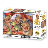 Puzzle Selfie Raptor mit 3D-Effekt, 100 Teile