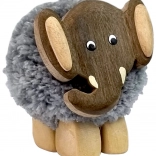 Kinder Holzfigur XL Pompon Elefant