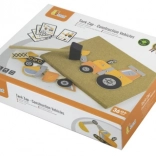VIGA Kork-Nagelspiel – Baufahrzeuge, 45 Teile Montessori