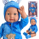 Woopie realistische Babypuppe im Bären-Outfit 46 cm