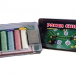 Großes Poker-Set in Blechdose