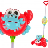 Leuchtender Krabben-Schiebe-Spielzeug mit Musik