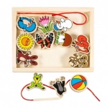 Detoa Fädelspiel MAULWURF – hölzernes Auffädel-Set