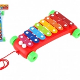 Kinder-Zug-Xylophon mit Schlägeln 24 cm