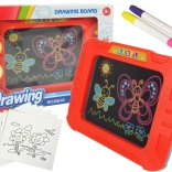 Magische leuchtende Tafel mit Schablonen und Stiften