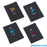 Zodiac Notizblock 18,5x25,5 cm mit 26 schwarzen liniert Seiten