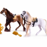 Spielzeugpferd mit Sattel und Zubehör 19 cm