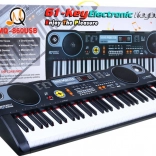 Kinder-Keyboard mit USB, Mikrofon und Lernmodus, 61 Tasten