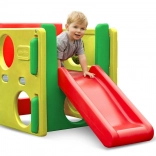 Little Tikes Jr. Activity Gym – natürliche Outdoor- und Indoor-Kletteranlage mit Rutsche
