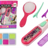 Haarfärbe-Set mit Kreiden und Glätteisen