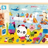 DJECO Holzpuzzle Flughafen – 35 Teile