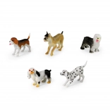 Set aus Mini-Kunststoff-Hündchen Mini ZOO 7 cm – 5 Stk.