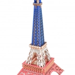 Holz 3D Puzzle Eiffelturm in den Farben Frankreichs