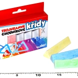 Dreikantige bunte Straßenkreiden, 6 Stück