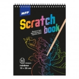 Kratzbild Block Regenbogen 26x19 cm