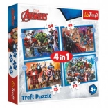 Puzzle 4-in-1 Mutige Avengers
