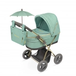 Klappbarer Puppenwagen mit Sonnenschirm und Tasche Capriccio 60 cm