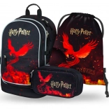 BAAGL Schulset 3-tlg. Harry Potter Phönix – Rucksack, Federmäppchen und Beutel