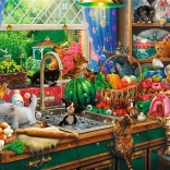 TREFL Puzzle Premium Plus: Teepause mit verspielten Kätzchen 1000 Teile