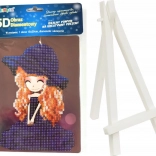 Diamantmalerei Mädchen 15 × 20 cm mit Ständer