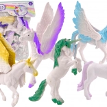 Set Figuren Einhorn Pegasus Weiß Magische Flügel