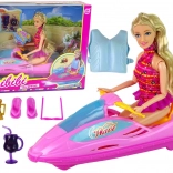 Puppenset mit rosa Jetski