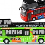 Grüner touristischer Doppeldeckerbus 1:32 mit beweglichen Türen