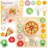 CLASSIC WORLD Holzspielzeug Pizza zum Schneiden, Puzzle 22 Teile