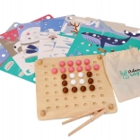 Holz-Motorikspiel mit Kugeln – Tiere der Arktis (ADAM TOYS)