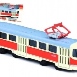 Metall-Retro-Straßenbahn Tatra T3 mit Rückzug, 16 cm