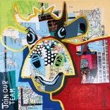 Quadratisches Puzzle Gepunktete Kuh 1000 Teile