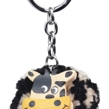 Holz-Schlüsselanhänger mit Pompon – Kuh