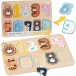 Klassisches Holzpuzzle Zahlen Montessori 11 Stk