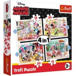 Puzzle 4v1 Minnie mit Freunden