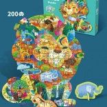 Puzzle Safari 200 Teile für Kinder