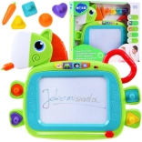 Bunte magische Tafel in Form eines Pferdes mit Stempeln