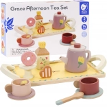 Holz-Teeservice und Desserts für Kinder