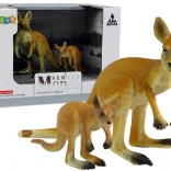 Set aus 2 Känguru-Figuren mit Jungtier – Tiere der Welt