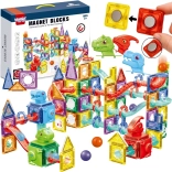 Woopie magnetische 3D-Baukasten – edukative Murmelbahn, 170 Teile