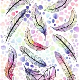 Bügelbilder Federn – Großes Bogenformat 20 × 30 cm