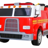 Elektrisches Kinder-Feuerwehrauto mit Wasserkanone, Megafon und Fernbedienung