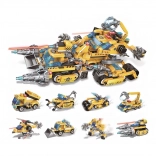 Klemmbaustein-Set QMAN THE LEGEND OF CHARIOT 8-in-1 – Baumaschinen