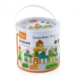 Holz-Bausteine Zoo, 50 Stk.