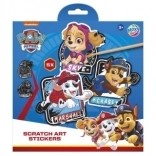 Kratzer-Sammelaufkleber Paw Patrol – Set mit 5 Stück