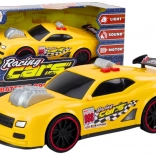 Gelbes Rennwagen mit Lichtern und Geräuschen