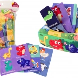 Box mit weichen Tüchern 6 Stoffe 3 bunte Tücher mit Band