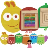 System zur Montage von 5 Wandbildungstafeln Masterkidz Flex - Raupe